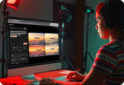 HomePage-ArtificialIntelligence Girl working on AI