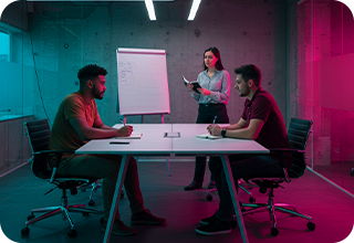 B2B-4 Two men on table