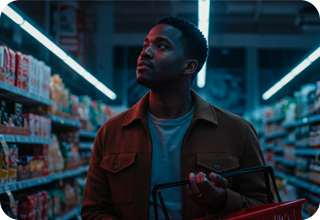 CB-2 Men doing shopping