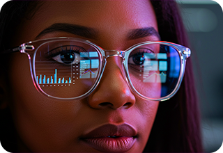 F-1 Girl wearing glasses