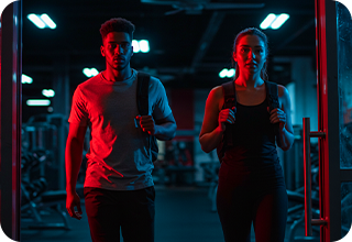 FR-2 girl and boy in fitness room