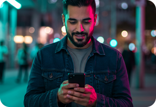 H-3 Men using mobile phone