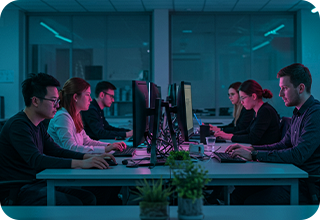 MA-4 Team working on system