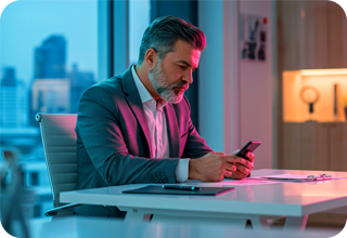 RE-4 Men using mobile phone